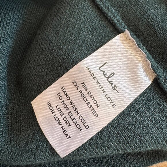 Lulus Rhapsodize Emerald Green Balloon-Sleeve Midi Sweater Dress XS Holiday Fall - Picture 7 of 7